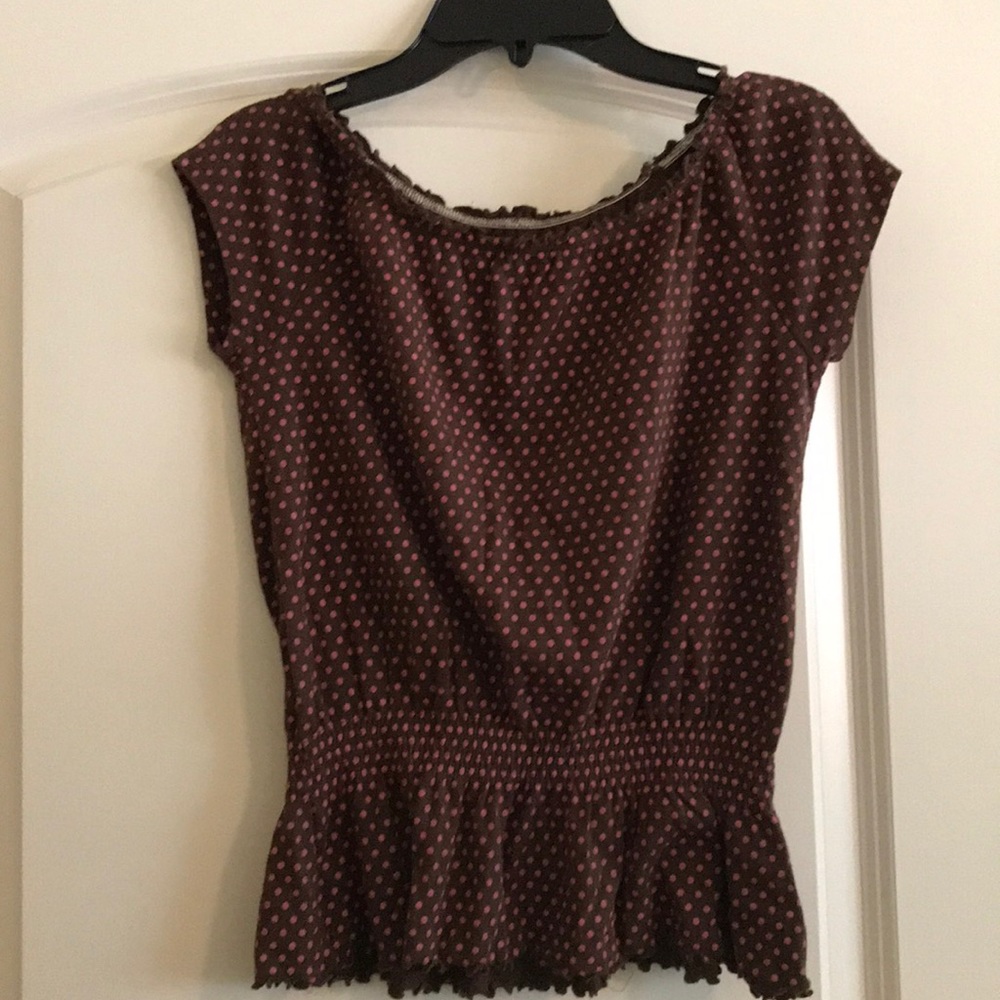 Cute brown and pink girls top